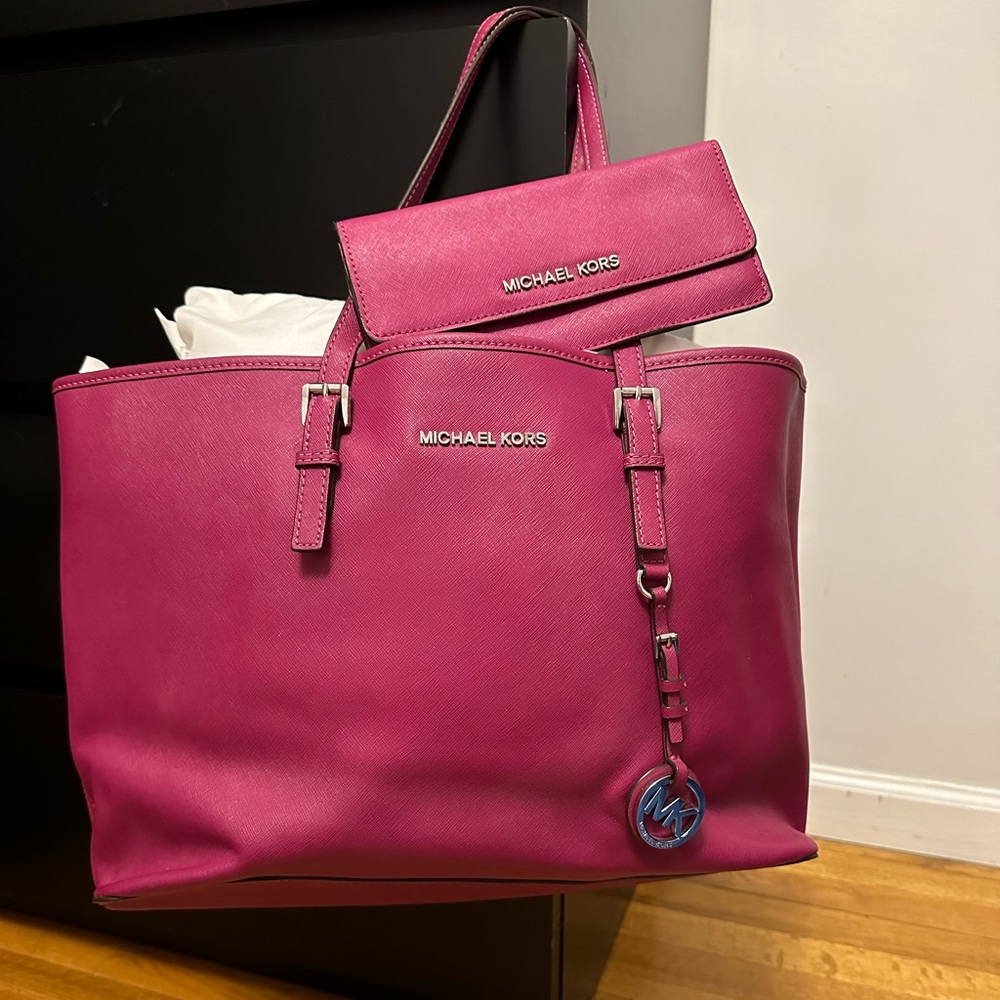 Pink Michael Kors bag & matching wallet